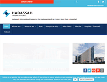 Tablet Screenshot of hadassahinternational.org